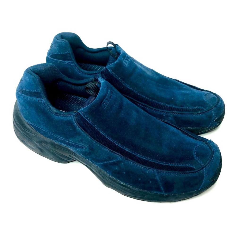 Ryka Suede Slip on Sport Moccasin Loafer Blue Women's sz 9